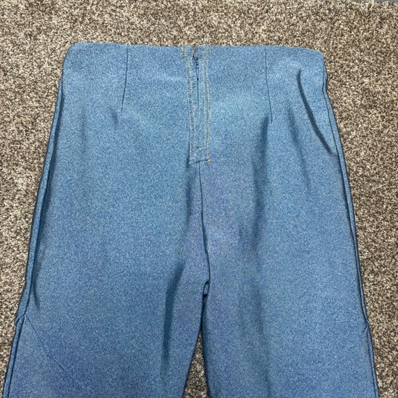 Fashion Nova Women’s Large Blue and Teal Striped High Rise Pants - Picture 10 of 14